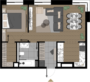 11,8 м², 1-комнатные апартаменты 3 300 000 ₽ - изображение 113