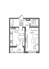 Квартира 37 м², 1-комнатная - изображение 2
