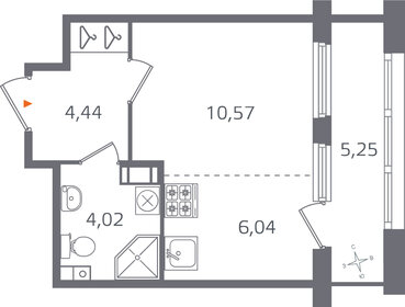 28,3 м², квартира-студия 8 260 538 ₽ - изображение 24