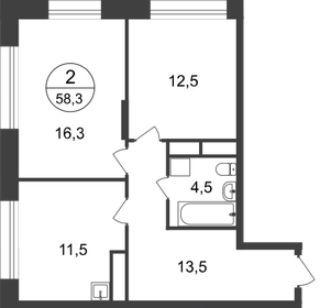 60 м², 2-комнатная квартира 13 950 000 ₽ - изображение 95