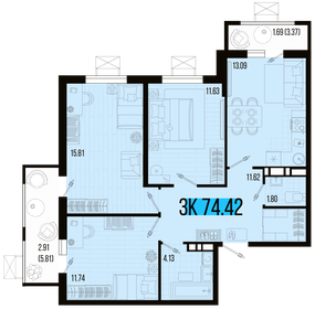 82,8 м², 3-комнатная квартира 8 410 448 ₽ - изображение 12