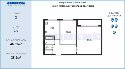 45,9 м², 2-комнатная квартира 8 200 000 ₽ - изображение 107