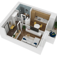Квартира 34,9 м², 1-комнатная - изображение 2
