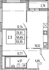 54,5 м², 2-комнатная квартира 9 571 618 ₽ - изображение 2