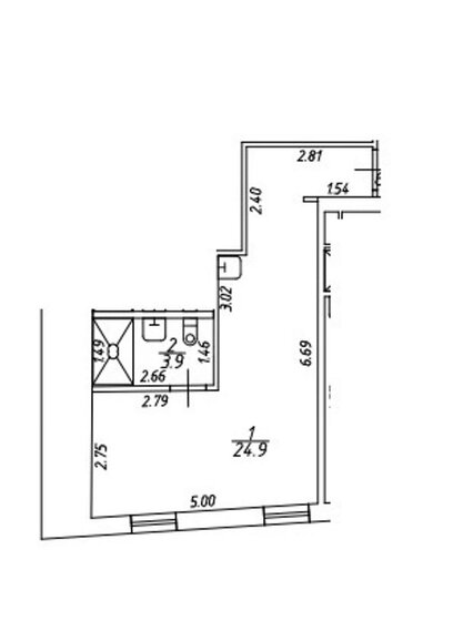 28,8 м², апартаменты-студия 13 144 976 ₽ - изображение 1