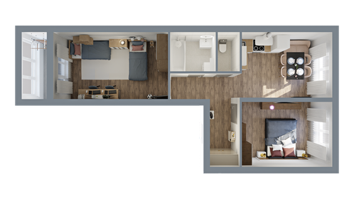 Квартира 60,5 м², 2-комнатная - изображение 2