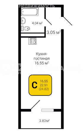 Варианты планировок ЖК «ГАЛАКТИКА 2|3» - планировка 1