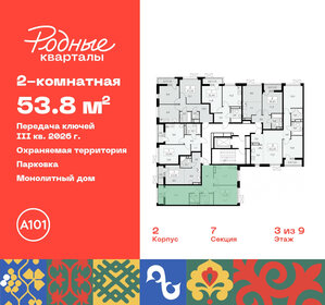 53,8 м², 2-комнатная квартира 9 889 785 ₽ - изображение 30