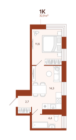 32,2 м², 1-комнатная квартира 5 500 000 ₽ - изображение 45