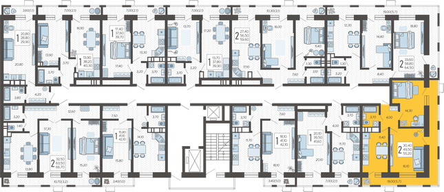 61 м², 4-комнатная квартира 6 400 000 ₽ - изображение 164