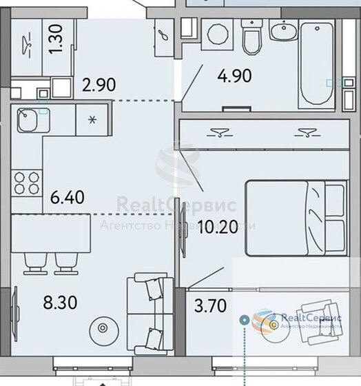 37,7 м², 1-комнатная квартира 3 610 038 ₽ - изображение 17