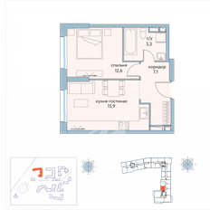 Квартира 40,4 м², 1-комнатная - изображение 2