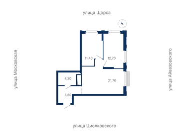 58,9 м², 2-комнатная квартира 10 101 000 ₽ - изображение 3