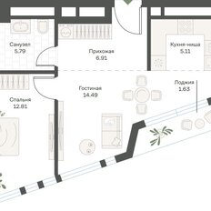 Квартира 46,8 м², 1-комнатная - изображение 2