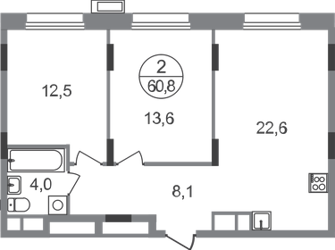 61,5 м², 2-комнатная квартира 16 733 543 ₽ - изображение 88