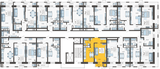 48 м², 1-комнатная квартира 5 300 000 ₽ - изображение 75