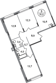 76,2 м², 3-комнатная квартира 17 000 000 ₽ - изображение 96