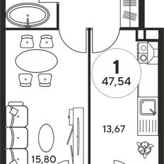 Квартира 48 м², 2-комнатная - изображение 3