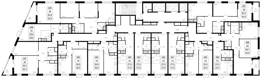 52 м², 2-комнатная квартира 27 390 000 ₽ - изображение 91