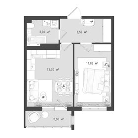 Квартира 39,9 м², 2-комнатная - изображение 1