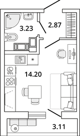 22,6 м², квартира-студия 6 939 976 ₽ - изображение 69