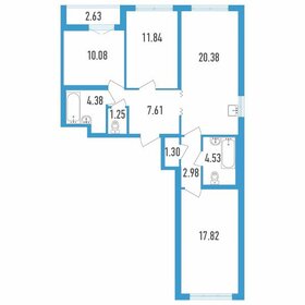 Квартира 84,1 м², 3-комнатная - изображение 1