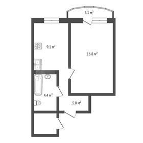 Квартира 37 м², 1-комнатная - изображение 1