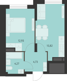 38,4 м², 1-комнатная квартира 5 145 000 ₽ - изображение 6