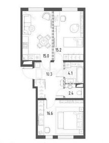 Квартира 63,6 м², 2-комнатная - изображение 1