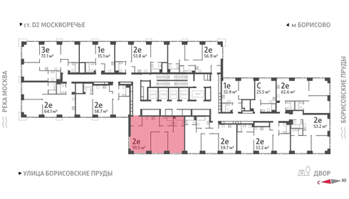 70,5 м², 2-комнатная квартира 24 347 386 ₽ - изображение 35