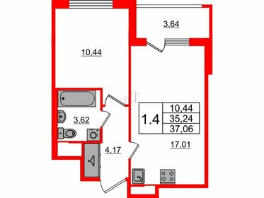 35,9 м², 1-комнатная квартира 6 350 106 ₽ - изображение 54