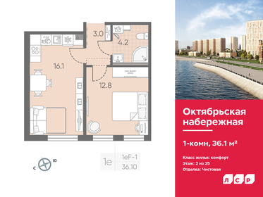 37,3 м², 1-комнатная квартира 3 750 000 ₽ - изображение 22