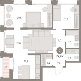 136,4 м², 4-комнатная квартира 17 000 000 ₽ - изображение 109