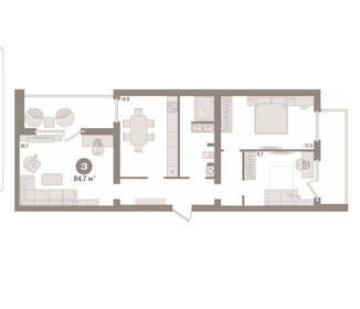 Квартира 85 м², 3-комнатная - изображение 4