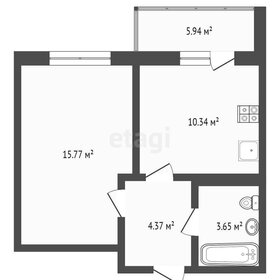 Квартира 38,1 м², 1-комнатная - изображение 2