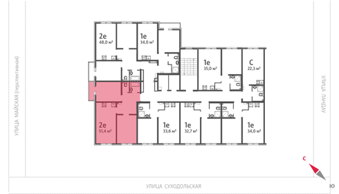 51,4 м², 3-комнатная квартира 5 190 000 ₽ - изображение 47
