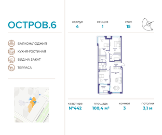 96,2 м², 3-комнатная квартира 70 000 000 ₽ - изображение 53