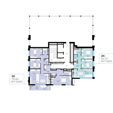 Квартира 64,7 м², 2-комнатная - изображение 2