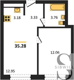 35,3 м², 1-комнатная квартира 4 850 000 ₽ - изображение 7