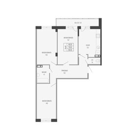 Квартира 80,3 м², 3-комнатная - изображение 1