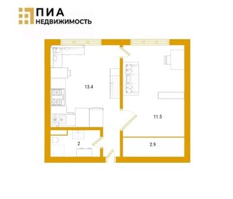 Квартира 35,6 м², 1-комнатная - изображение 1