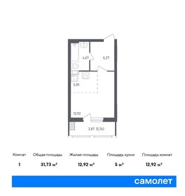 Квартира 31,7 м², студия - изображение 1