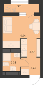 19,7 м², квартира-студия 3 065 000 ₽ - изображение 1