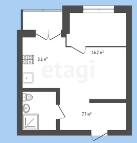 Квартира 36,6 м², 1-комнатная - изображение 1