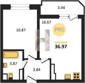 Квартира 37 м², 1-комнатная - изображение 1