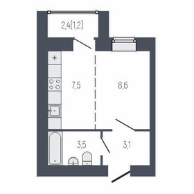46 м², 2-комнатная квартира 2 390 000 ₽ - изображение 40