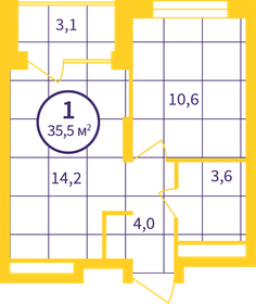 40 м², 1-комнатная квартира 5 300 000 ₽ - изображение 84