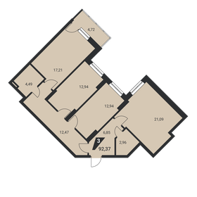 Квартира 91,5 м², 4-комнатная - изображение 2