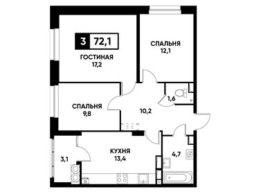 72,6 м², 3-комнатная квартира 7 339 860 ₽ - изображение 16