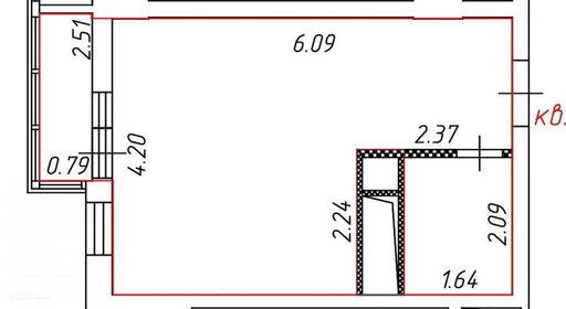 Квартира 25 м², студия - изображение 1